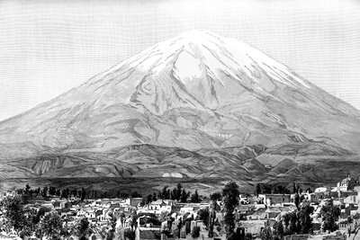 アレキパとミスティ山、ペルー、1895 作： Unbekannt