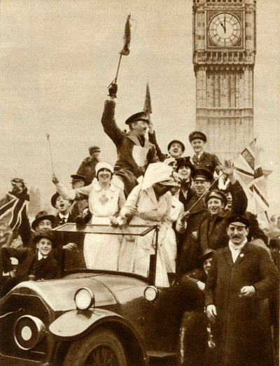 休戦の日、ロンドン、1918年11月11日、1935年。 作： Unbekannt
