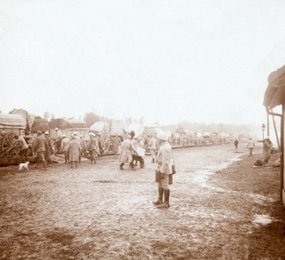 フランス北部のレヴィニーに到着、c1914-c1918 作： Unbekannt