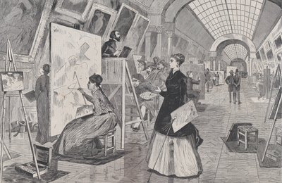 ルーヴル美術館の美術学生と写字生、Paris Harper