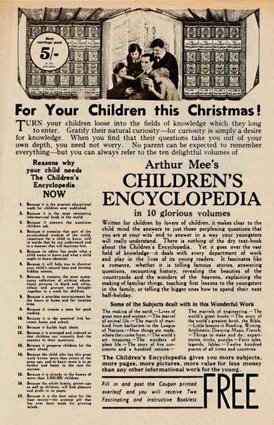アーサー・ミーズ子供百科事典、1935 作： Unbekannt
