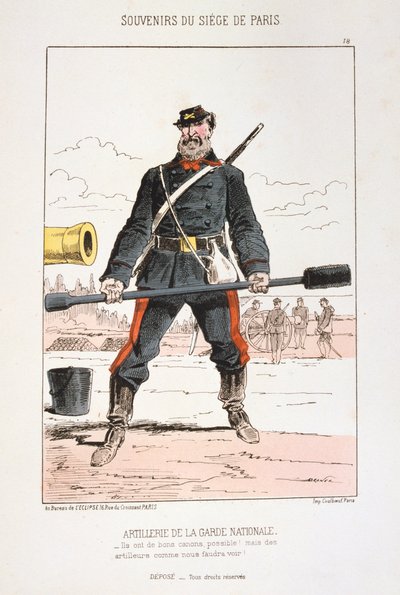 1870年から1871年までのパリの包囲戦、州兵の砲兵 作： Unbekannt