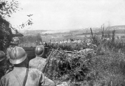 1918年9月2日、前進前の砲兵砲撃、アイヌ、フランス 作： Unbekannt