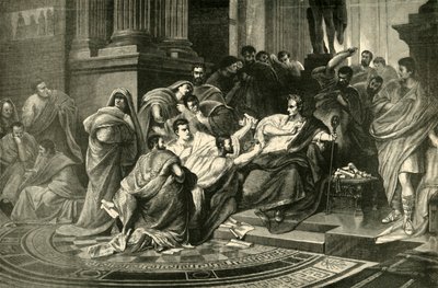 ジュリアスシーザーの暗殺、1890年。 作： Unbekannt