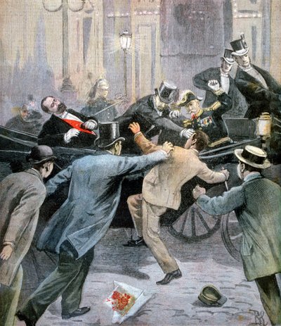 フランス第3共和国大統領、1894年のマリーフランソワサディカルノー暗殺 作： Unbekannt