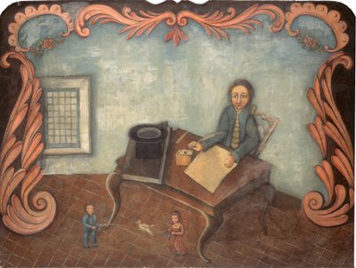 ライティングテーブルで、c。 1790年。 作： Unbekannt
