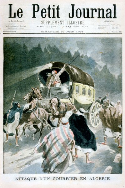 1901年、アルジェリアの宅配便に対する攻撃 作： Unbekannt