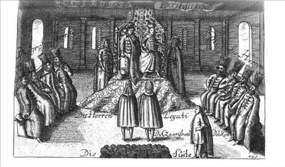 ロイスランドのGeorg Adam Schleissing Derer beyden CzaarenのIvan V、Peter I、Sophia Alekseyevnaの聴衆...、1693 作： Unbekannt