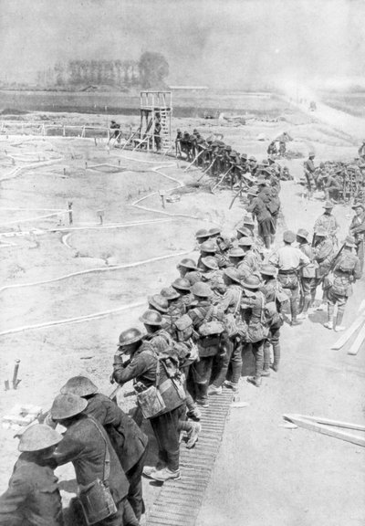 1917年6月6日、ベルギーのメシーヌの戦いの前日のオーストラリア軍 作： Unbekannt