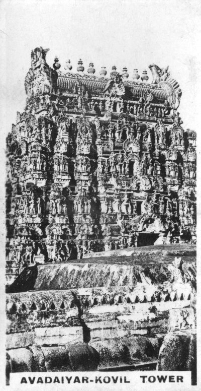 Avadaiyar-Kovilタワー、Avadaiyarkovil、タミルナードゥ州、インド、c1925 作： Unbekannt