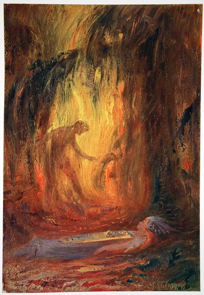 「ブリュンヒルデの目覚め」、1906 年 作： Unbekannt