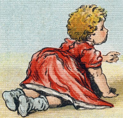 赤ちゃん。Alphabet de ma petite fille "の中のエングレーヴィング。Bernardin-Bechet and Fils, bookseller-publishers, Paris, around 1895.壊れないアルバムをキャンバスに。Bibliotheque des Bebes（赤ちゃんの図書館）。12ページ。読書法とイラスト入りのアベコベが入ったアルバム。薄さ：29インチ 作： Unbekannt