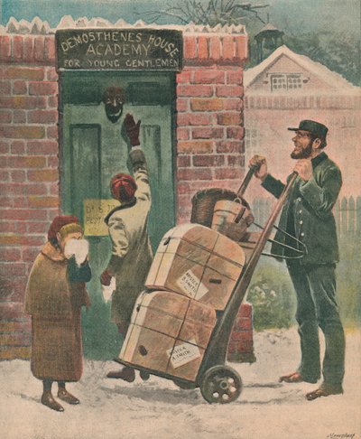学校に戻る、1895年。 作： Unbekannt