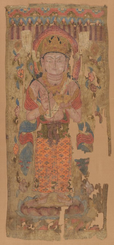 菩薩像付幡（マハマーユリの可能性あり） 9～10世紀 作： Unbekannt