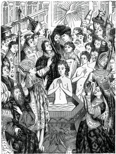 クロービス王の洗礼、Rheims、1870 作： Unbekannt