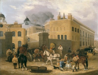 「サザークのバークレーとパーキンスの醸造所」、c1840 作： Unbekannt