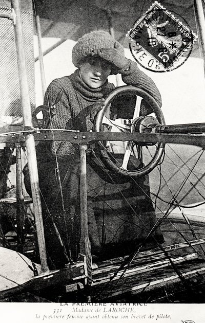 バロネスレイモンドデラロッシュ、フランスの飛行士、1909年 作： Unbekannt