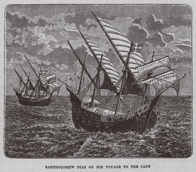 1878年の南アフリカへの航海中のバーソロミュー・ディアス 作： Unbekannt