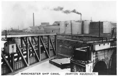 バートン水道橋、マンチェスターの運河、1936 作： Unbekannt