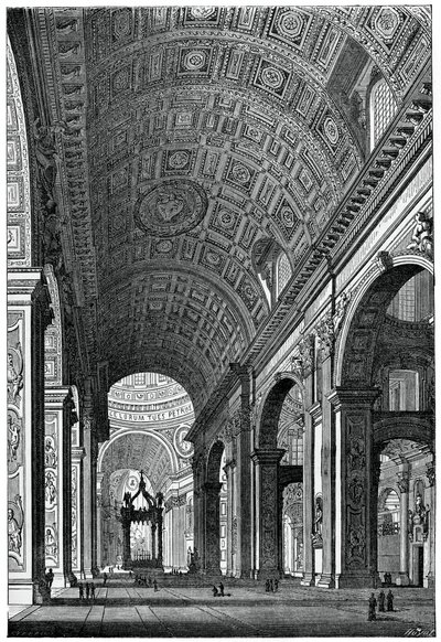 ローマのサンピエトロ大聖堂、1870年 作： Unbekannt
