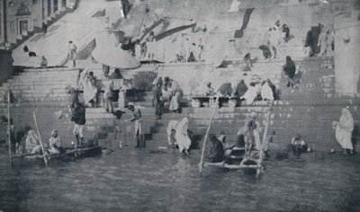 1924年、ベナレスで入浴 作： Unbekannt