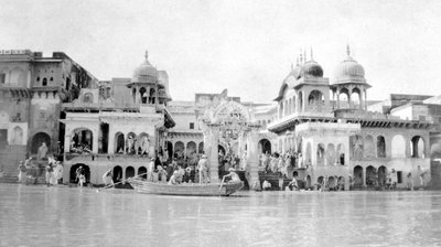 入浴ガーツ、マトゥラ、インド、1916年〜1917年 作： Unbekannt
