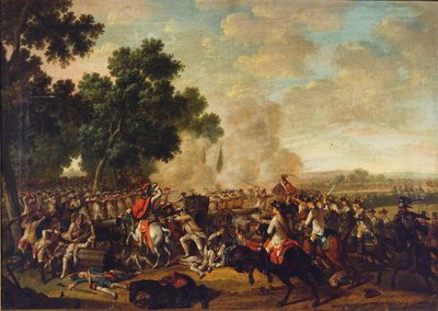 18世紀後半の七年戦争の戦闘シーン 作： Unbekannt