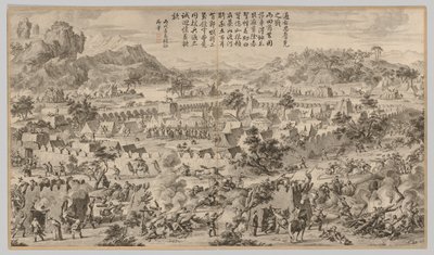 東方ルカでの戦い：反逆の叫びの戦いのシーンから...、c。 1765-1774。 作： Unbekannt