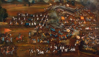 1812年2月13日、スルタンバード近郊でのペルシャ人とロシア人の戦いc1815 作： Unbekannt