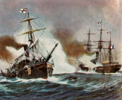 1870年11月9日、ハバナ沖の流星とブーベの間の戦い、1936年。 作： Unbekannt