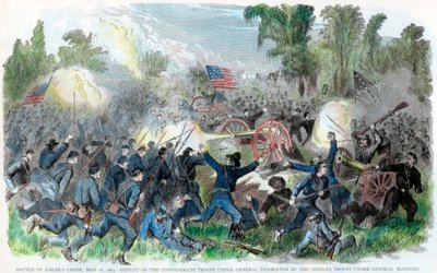 ベーカークリークの戦い、ミシシッピ州、南北戦争、1863年5月16日 作： Unbekannt