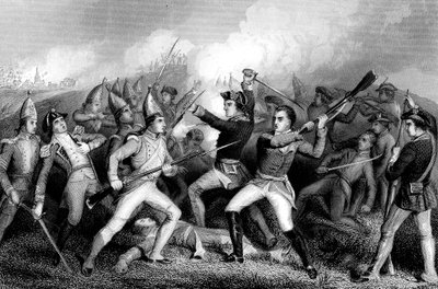 ベニントンの戦い、バーモント、アメリカ独立戦争、1777年8月16日 作： Unbekannt
