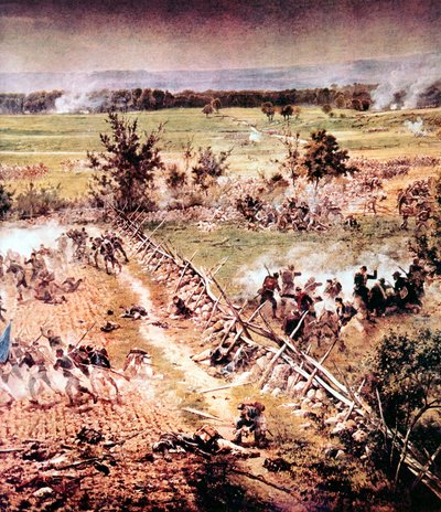ゲティスバーグの戦い、アメリカ南北戦争、1863年7月1〜3日 作： Unbekannt