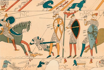 ヘイスティングスの戦いとハロルドの死、19世紀。 作： Unbekannt