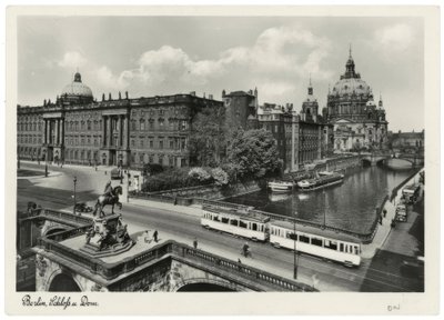 ベルリン、市庁舎と選帝侯の橋、大聖堂／1937/38年頃の写真ポストカード 作： Unbekannt