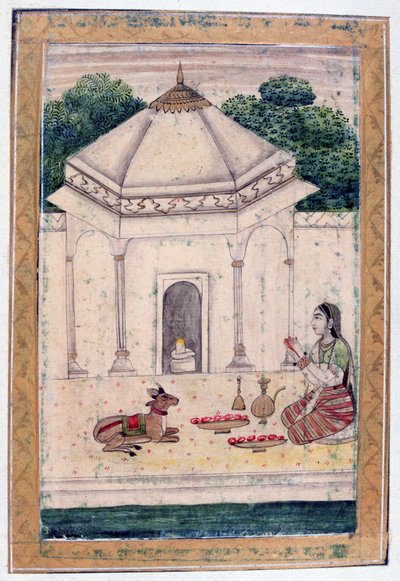 Bhairavi Ragini、Ragamala Album、School of Rajasthan、19世紀 作： Unbekannt
