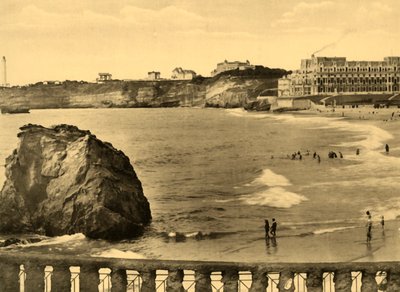 ビアリッツ-Hotel du Palais et la Baie、c1930。 作： Unbekannt