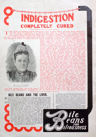 Bile Beans advert、1903 作： Unbekannt