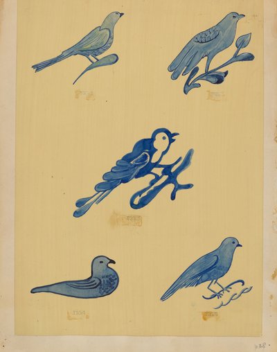石器の鳥の装飾、19351942。 作： Unbekannt