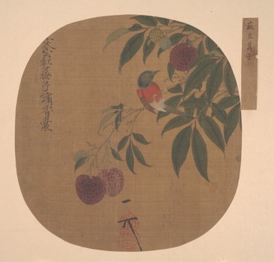 ライチの枝の鳥。 作： Unbekannt