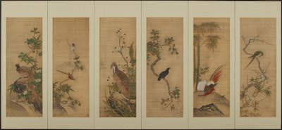 鳥と花、江戸時代、18世紀。 作： Unbekannt