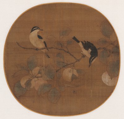 12世紀の桃の枝の鳥。 作： Unbekannt