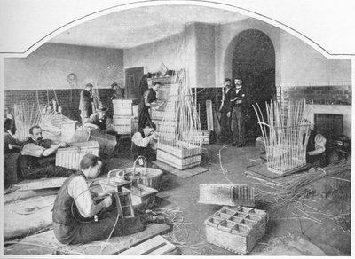 ブラインドバスケットメーカー、職場、ロンドン、トッテナムコートロード、c1901 1903 作： Unbekannt