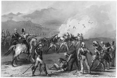 銃から反抗的なセポイを吹き飛ばす、1857、c1860 作： Unbekannt