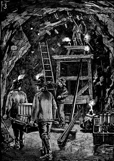 フラッドロックの爆破、1885年 作： Unbekannt