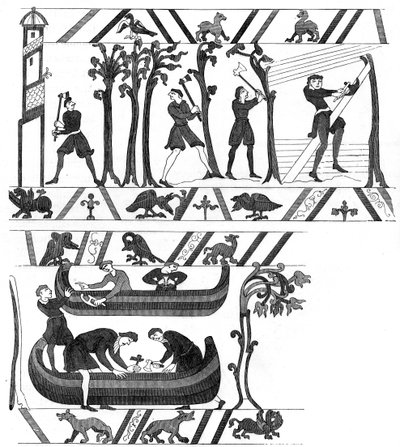 ボートと船の大工、c 11世紀後半12世紀1849 作： Unbekannt