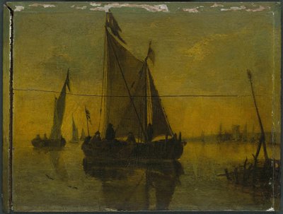 Boats in an Estuary, 17th century.    1206047   ja       japanese Successfully Translated  Original: French Landscape, 1895 Translat: 