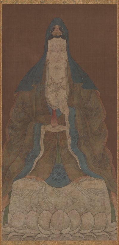 花瓶と柳の小枝を持つ観音菩薩、明王朝、1368-1644。 作： Unbekannt
