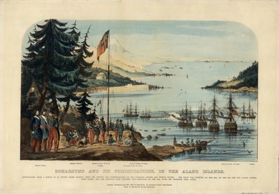 ボマースンドとその要塞、オーランド諸島1854年、1854年 作： Unbekannt