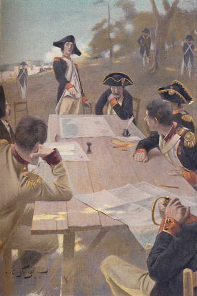 ボナパルト、トゥーロン占領計画を説明、1793年、1896年 作： Unbekannt